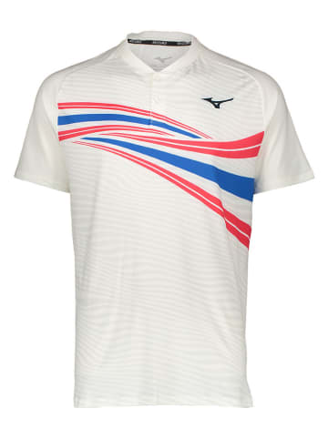 Mizuno Functioneel poloshirt wit/rood/blauw