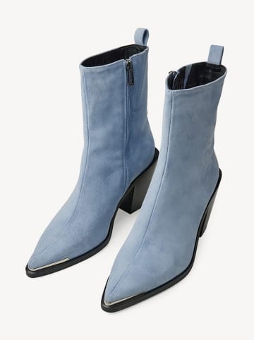 Tamaris Leder-Stiefeletten in Hellblau