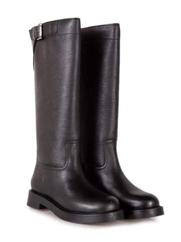 Tamaris Leder-Stiefel in Schwarz