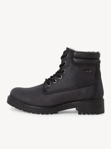Tamaris Leder-Boots in Schwarz