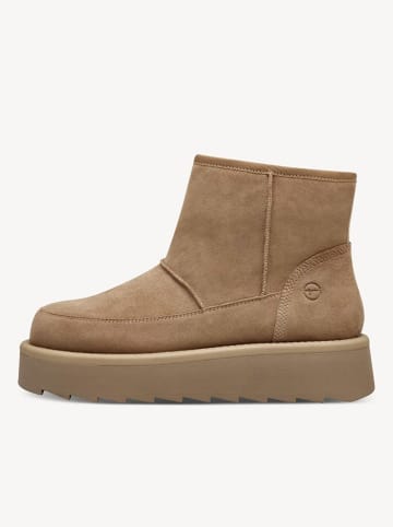 Tamaris Leder-Boots in Hellbraun