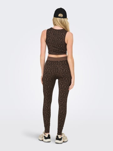 ONLY Leggings in Braun/ Schwarz