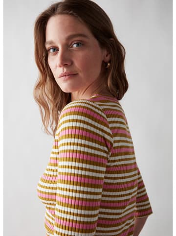 STEFANEL Shirt in Weiß/ Hellbraun/ Rosa