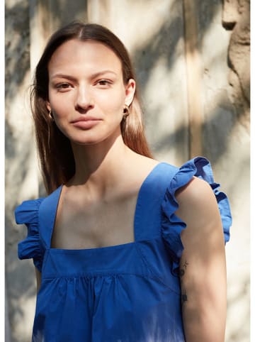 STEFANEL Top in Blau/ Weiß/ Dunkelblau