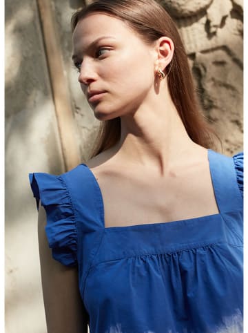 STEFANEL Top in Blau/ Weiß/ Dunkelblau