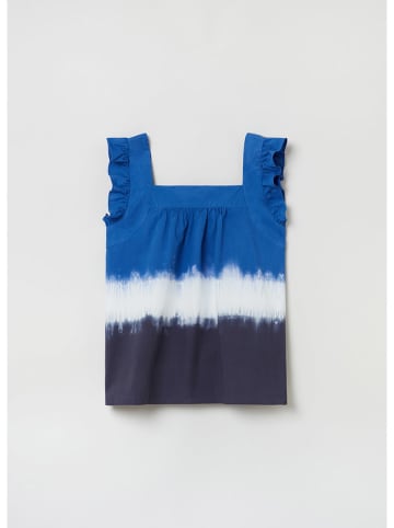STEFANEL Top in Blau/ Weiß/ Dunkelblau