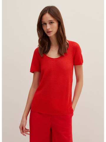 STEFANEL Leinen-Pullover  in Rot