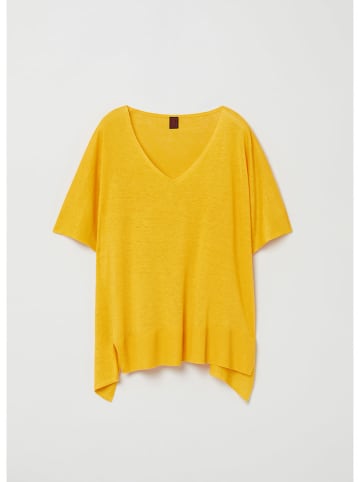 STEFANEL Leinen-Shirt in Gelb