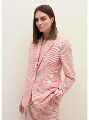 STEFANEL Blazer in Rot/ Weiß