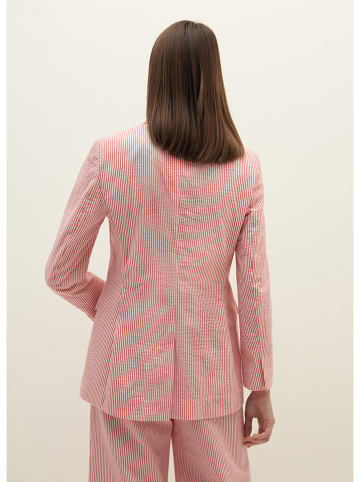 STEFANEL Blazer in Rot/ Weiß