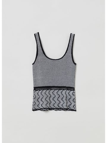 STEFANEL Top zwart/wit
