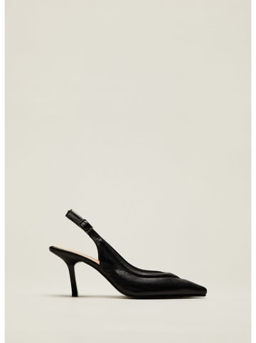 STEFANEL Leren slingpumps zwart