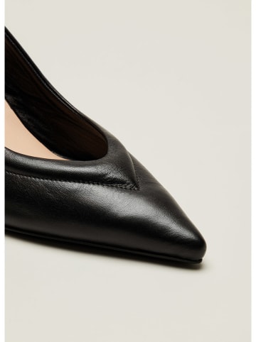 STEFANEL Leren slingpumps zwart