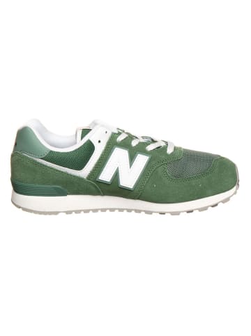 New Balance Leder-Sneakers "574" in Grün
