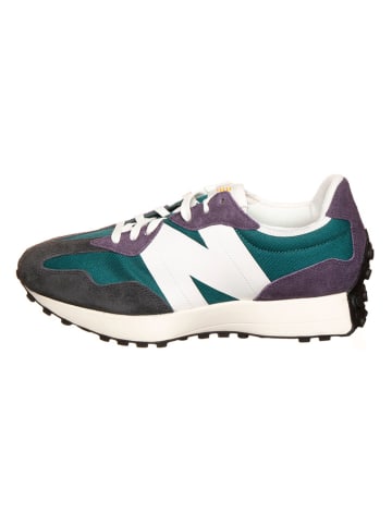 New Balance Skórzane sneakersy "327" w kolorze fioletowo-turkusowo-białym