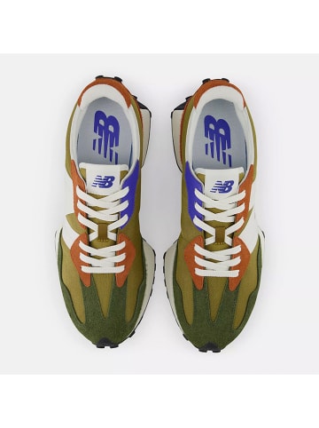 New Balance Skórzane sneakersy "327" w kolorze oliwkowo-pomarańczowym