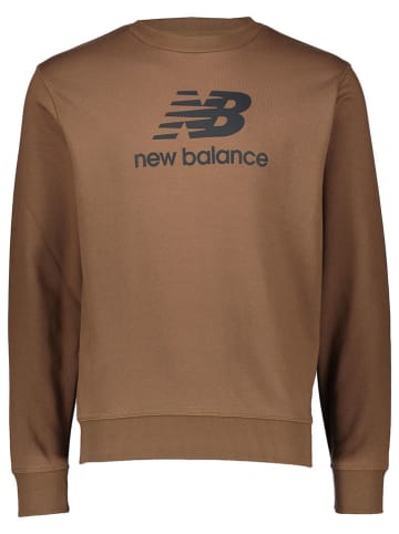New Balance Bluza "Essentials Stacked" w kolorze brązowym