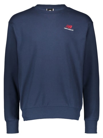 New Balance Sweatshirt "Uni-ssentials French Terry" in Dunkelblau