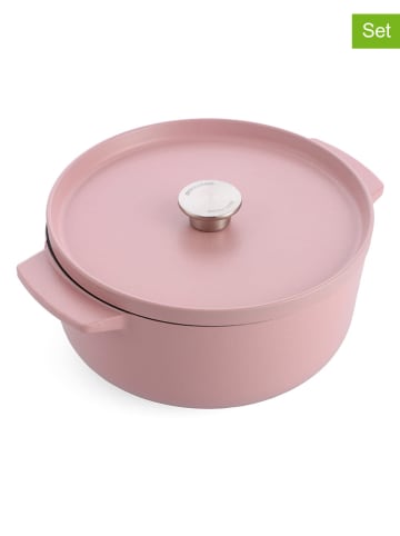 KitchenAid 2tlg. Set: Bräter in Rosa - 5,2 l