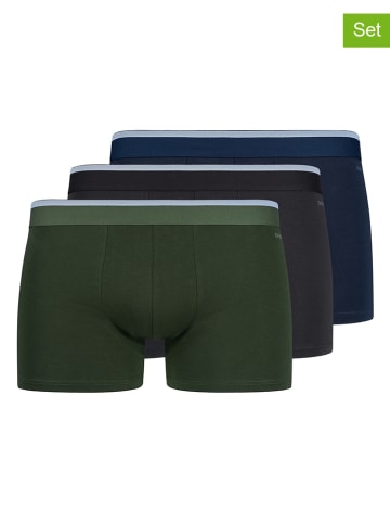 Skiny 3-delige set: boxershorts donkerblauw/zwart/groen