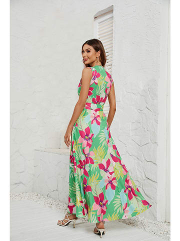 Tazga Kleid in Grün/ Pink