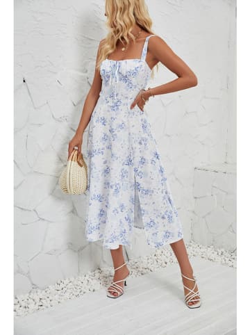 Tazga Jurk wit/blauw