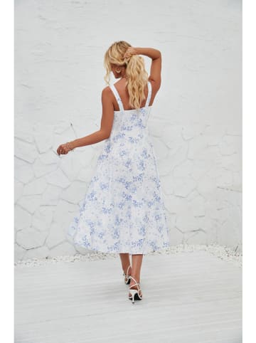 Tazga Jurk wit/blauw