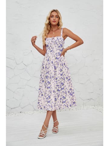 Tazga Jurk wit/blauw