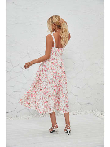 Tazga Kleid in Weiß/ Pink