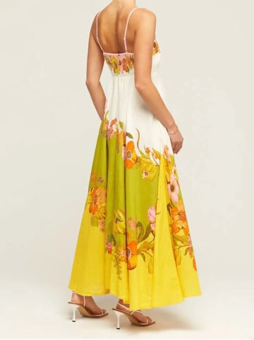 Tazga Kleid in Gelb/ Weiß