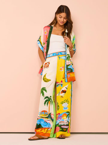 Tazga 2-delige outfit abrikooskleurig/geel