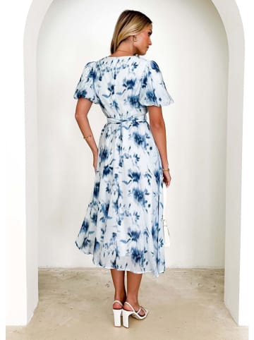 Tazga Jurk wit/blauw