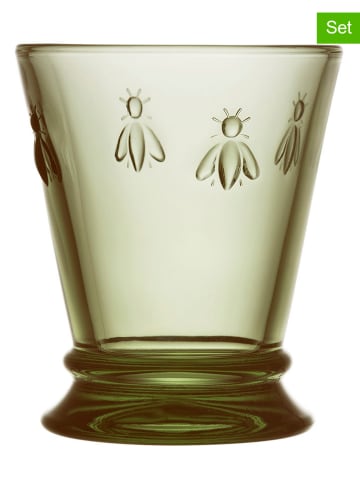 La Rochère France Szklanki (6 szt.) "Abeille" w kolorze oliwkowym - 260 ml