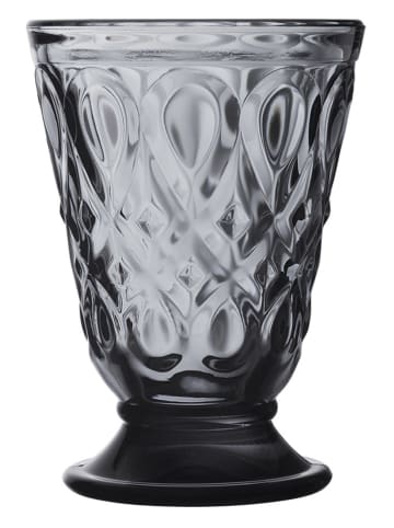 La Rochère France 6-delige set: glazen "Lyonnais" antraciet - 200 ml