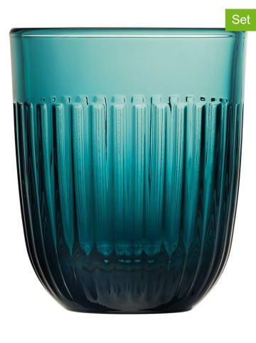 La Rochère France 6-delige set: glazen "Ouessant" turquoise - 260 ml