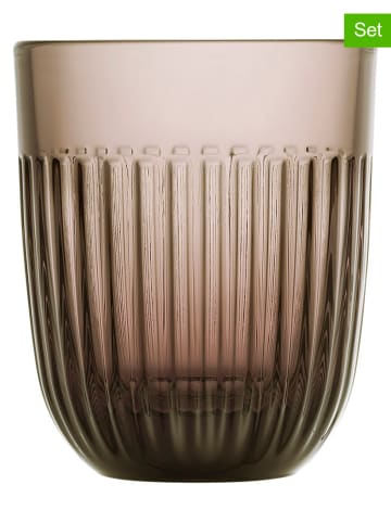 La Rochère France 6er-Set: Gläser "Ouessant" in Hellbraun - 260 ml