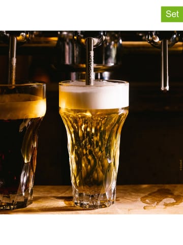 La Rochère France 4er-Set: Biergläser "Silex" in Transparent - 430 ml