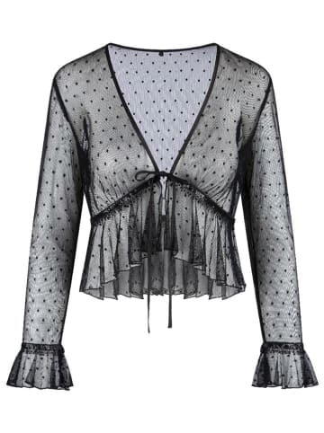 Linga Dore Pyjama-Oberteil in Schwarz