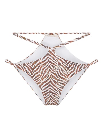 Linga Dore Bikini-Hose in Camel/ Weiß