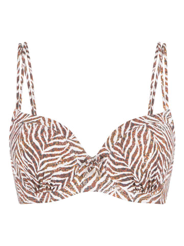 Linga Dore Bikinitop camel/wit