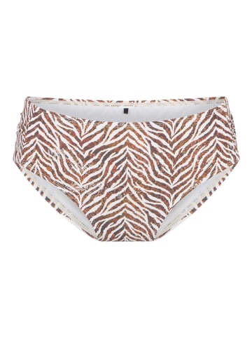 Linga Dore Bikini-Hose in Camel/ Weiß