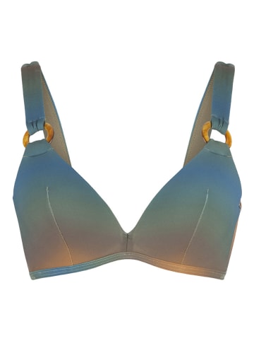 Linga Dore Bikinitop blauw/lichtbruin