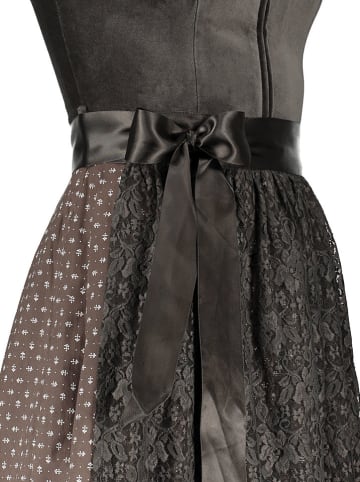 Almsach Dirndl in Anthrazit/ Taupe