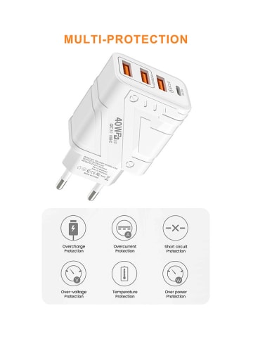 SWEET ACCESS USB-Netzadapter in Weiß