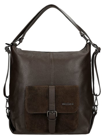 Wojas Leder-Rucksack in Braun - (B)35 x (H)35 x (T)11 cm