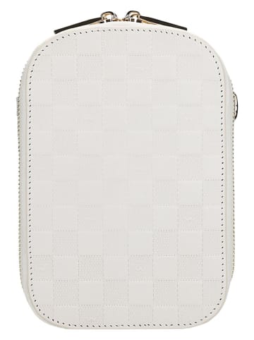 Wojas Skórzana torebka w kolorze białym na telefon - 12,5 x 18,5 x 13 cm