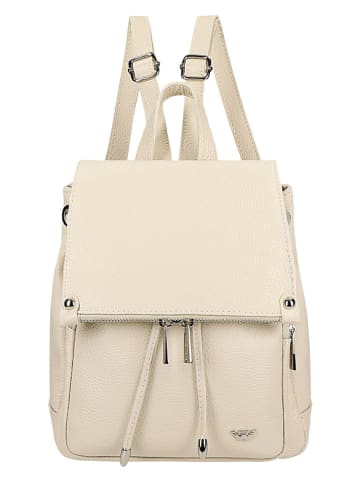Wojas Leder-Rucksack in Beige - (B)26 x (H)21 x (T)9,5 cm