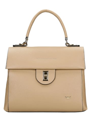 Wojas Leder-Henkeltasche in Beige - (B)30 x (H)24,5 x (T)8,5 cm