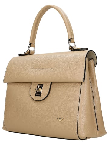 Wojas Leder-Henkeltasche in Beige - (B)30 x (H)24,5 x (T)8,5 cm