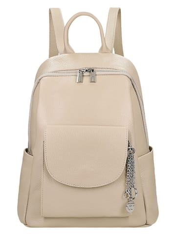 Wojas Leder-Rucksack in Beige - (B)28 x (H)32 x (T)14 cm